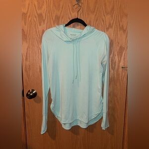 Athleta Uptempo Hoodie Sweatshirt in Mint Green with Thumbholes Size SP